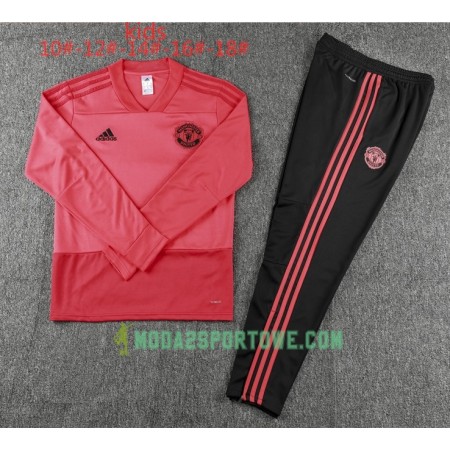 Manchester United Dziecięcy Komplet Bluzy Treningowe Czerwony 2018/19